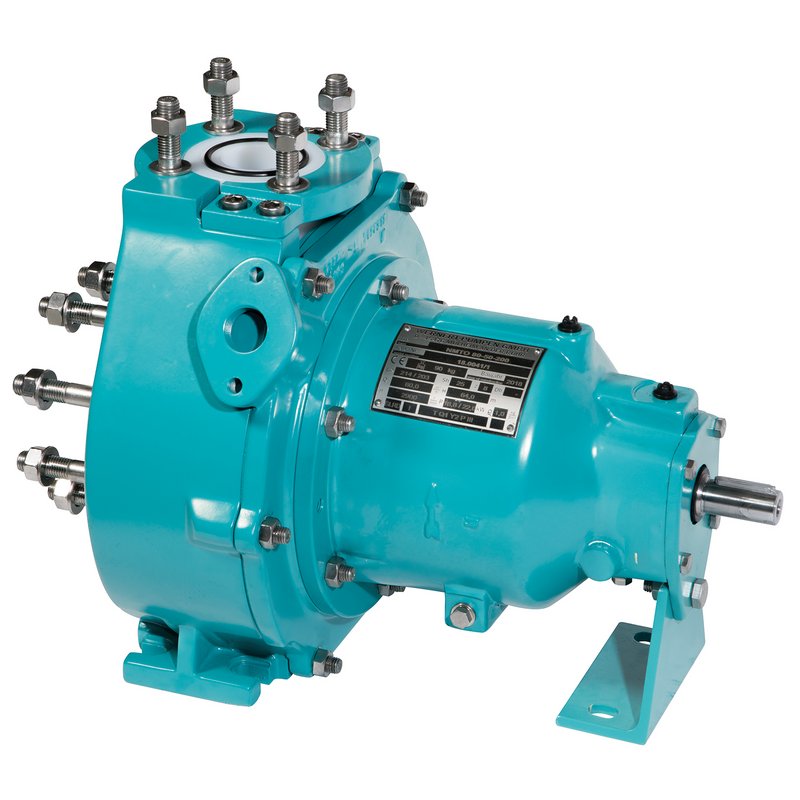 Standardised chemical pump with magnetic coupling